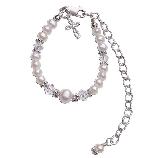 Cherished Moments Baptism to Bride Bracelet .925 Silver or 14K Gold-Plated - color: Silver Girl