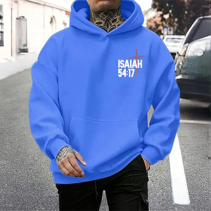 Christian Hoodies for Men Jesus Religious Faith Tops - color: Blue, size: XX-Large