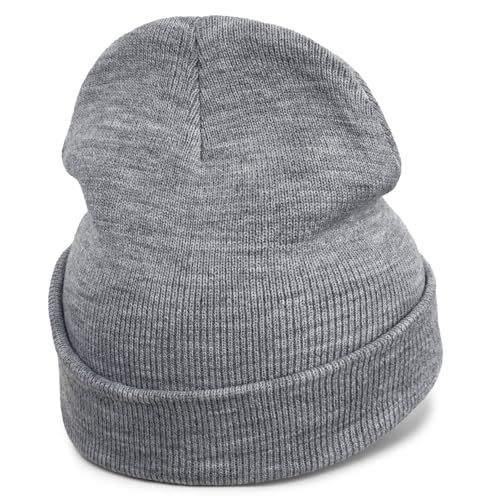Christian Jesus Cross Beanie - Faith Winter Beanie Hats for Men Women - Religious Gifts for Christmas & New Years - color: Three Nails Cross/Grey