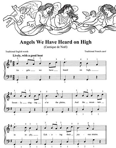 My Christmas Songbook: Music for the Beginning Pianist (Includes Coloring Pages!) (Dover Christmas Activity Books For Kids)