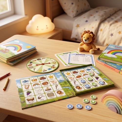 TRAVOFUN Magnetic Bible Story Spin & Seek Bingo Game for Kids Ages 3-8 - style: Bible Spin & Seek (Bingo + Quiz)