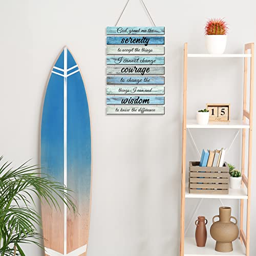 Blulu Serenity Prayer Wood Hanging Wall Sign Religious Home, Prayer
