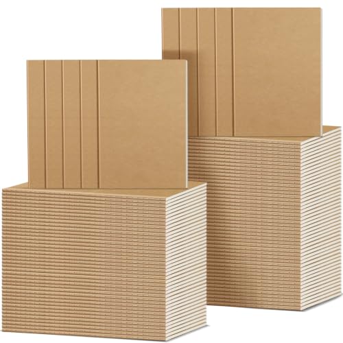 Handepo 100 Pack A5 Composition Notebooks Bulk 5"x8" Notebooks, Kraft Color - color: Kraft Color, size: A5