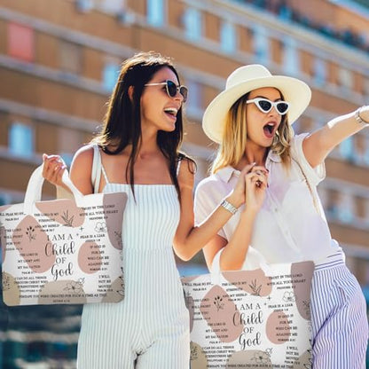 Abbylike 2 Pcs Christian Canvas Tote Set