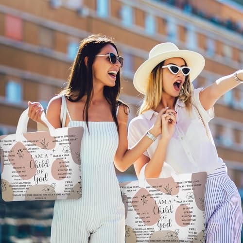 Abbylike 2 Pcs Christian Canvas Tote Set