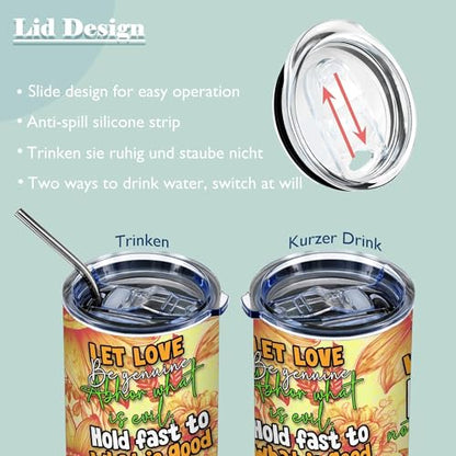 20oz Sunflower Scripture Christian Stainless Steel Tumbler with Lid, 1 Pcs - color: God Shall Supply All Your Needs