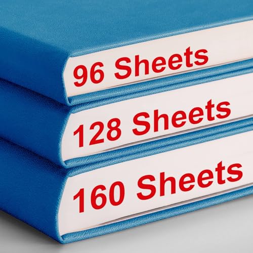 AHGXG Lined Journal Notebook, 320 Numbered Pages, A5 (5.75'' X 8.38'') - color: Blue, size: A5