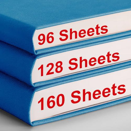 AHGXG Lined Journal Notebook, 320 Numbered Pages, A5 (5.75'' X 8.38'') - color: Blue, size: A5