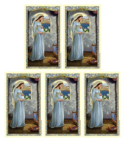 Needzo Prayer of Mary, Mother of God Laminated Holy Cards, 4 3/8 Inch, Pack of 5