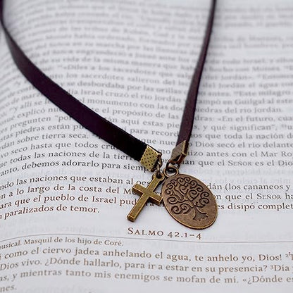 BLBMH Leather Tree of Life Bible Bookmark Ribbon Book Mark for Men - LB2 - color: Alb2