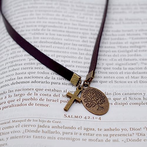 BLBMH Leather Tree of Life Bible Bookmark Ribbon Book Mark for Men - LB2 - color: Alb2