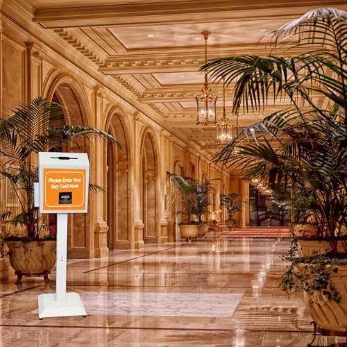 Floor Standing Suggestion & Offering Box with Locking Door - color: White