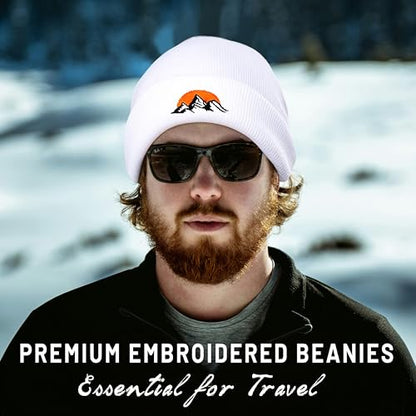 Jesus 3 Nail Cross Hat Christian Cross Beanies Women Hat Embroidery Nail Cross Winter Warm Knit - color: Sunset