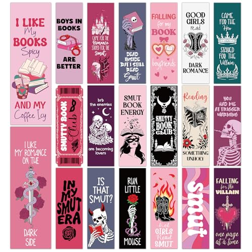 Wxiben Spicy Romance Bookmarks Gifts - 100 Pcs Romantic Bookmark Paper Skull RoseBook Marks Page Clips Reading Accessories for Women Men Book Lovers Students Teachers Bookish Office Supplies - color: Spicy Romance