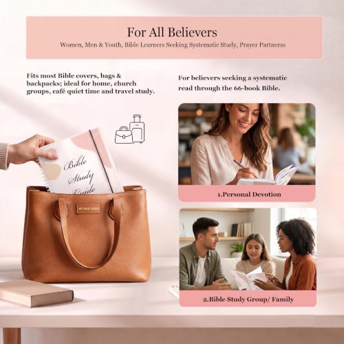 52-Week Bible in a Year Spiral Bible Study Guide Notebook Journal Planner - color: Muted Blush 52‑Week (Canonical Narrative)