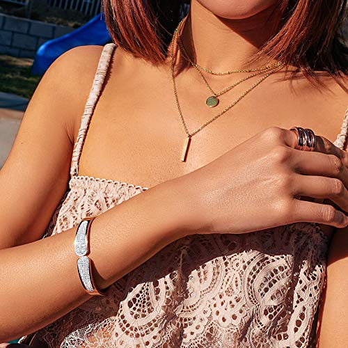 CIUNOFOR 13.7MM Cross Ring Enhancers for Women Statement Engagement Ring for Men and Unisex adults Silver Gold Rose Gold Plated Ring Customized Personalized - color: Rose Gold