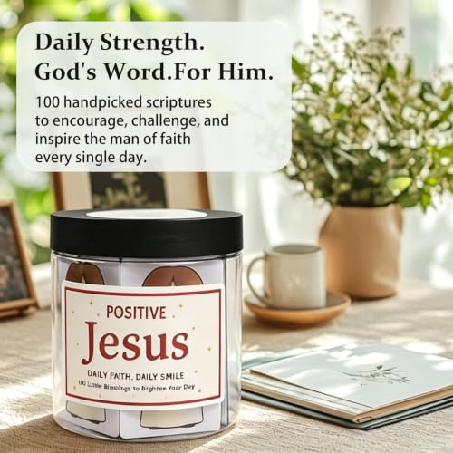 Bible Verse Jar, 100 Inspirational Scripture Cards, Christian Gifts for Women Men Mom Dad Friend Teacher, Birthday Gifts for Women, Christmas Stocking Stuffers