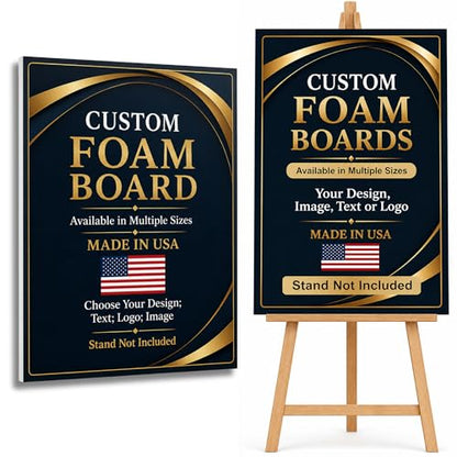 Custom Poster Boards by BCB Print | Personalized Foam Display Sign | Lightweight Durable Presentation Board | Premium Graphic Printing | Made in USA | 24x36 inch (Stand not Included) - color: Foam Board