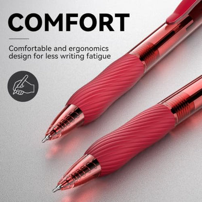 50 Pack Red Ink Ballpoint Pen with Soft Grip, Bulk Pens 1.0mm - color: Red