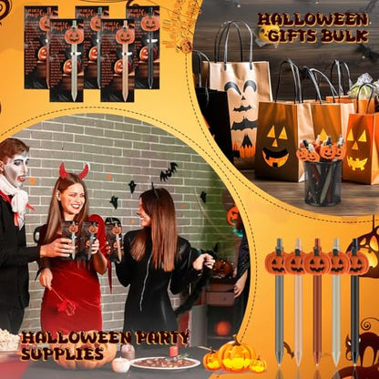 Sayglossy 30 Sets Christian Halloween Favors Pumpkin Pens Bookmark Decor