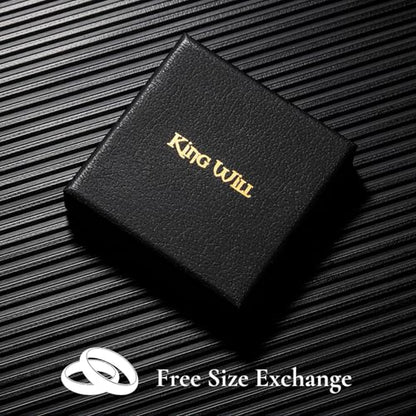 King Will 316L Wedding Band for Men Women, 4-8mm I LOVE YOU Dome Size 4-15 - color: F-Brown-6mm