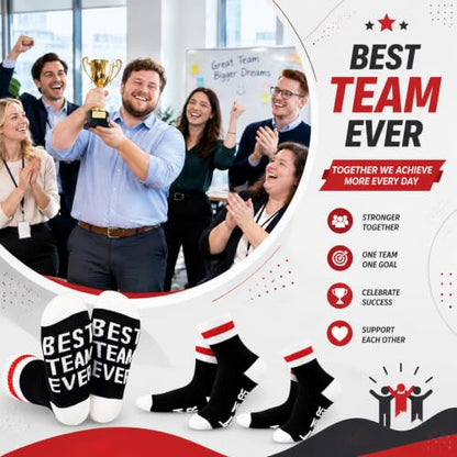 Glitopper 36 Pairs Best Team Ever Gift Socks Bulk for Employee - color: Black