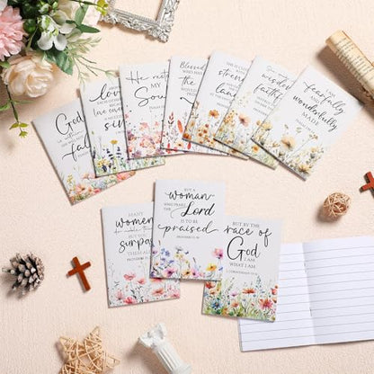 Kinlop 30 Pcs Christian Gifts for Women Small Prayer Journals, Wildflowers - style: Wildflowers