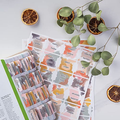 DIVERSEBEE Laminated Bible Tabs for Women and Men (Boho-Bright) - color: Boho-Bright