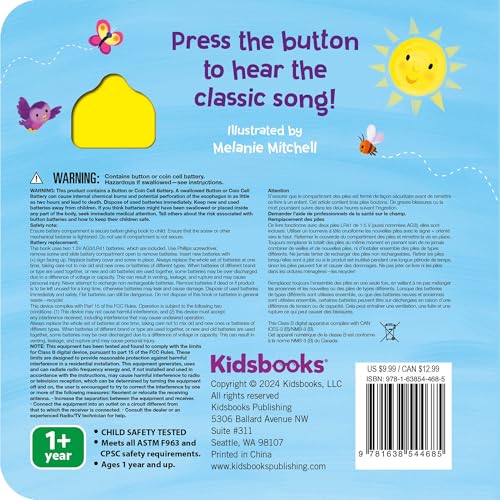 Jesus Loves Me | Christian Sound Book for Babies & Toddlers | 1-Button Board Book with Music, Printed Lyrics & Sing-Along Fun | Faith-Based Gift for Ages 1+