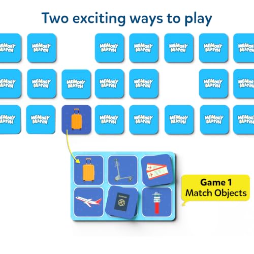 Skillmatics Memory Match – Where Things Belong, Fast Matching Board Game