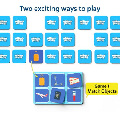 Skillmatics Memory Match – Where Things Belong, Fast Matching Board Game
