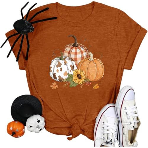 Womens Jesus Graphic Tee Bible Verse Shirts Christian Religious T Shirt Top - color: Burnt Orange-p, size: Small