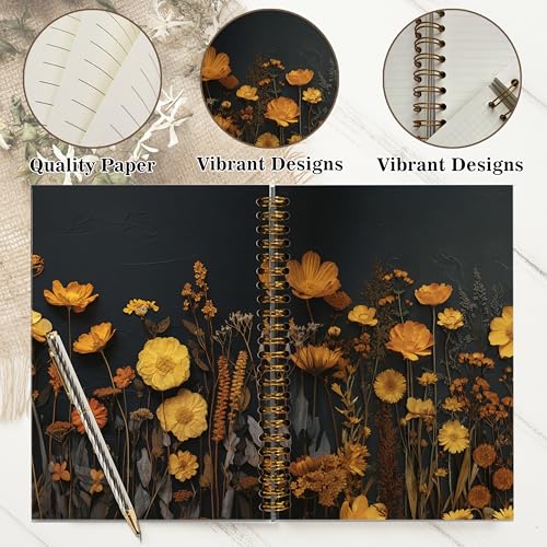 Christian Notebook Journal - Christian Gifts for Women, Vintage Wildflower Inspirational Bible Journal Notebooks for Note Taking, Bible Study, Prayer & Church Notes, A5 Spiral Notebook (Holy Bible-Yellow) - color: Holy Bible-Yellow