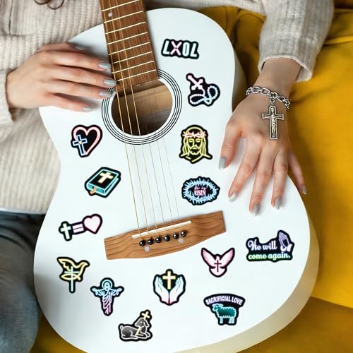 50 Pcs Neon Christ Bible Water Bottle Stickers for Kids - color: Non-luminescent-480kscp