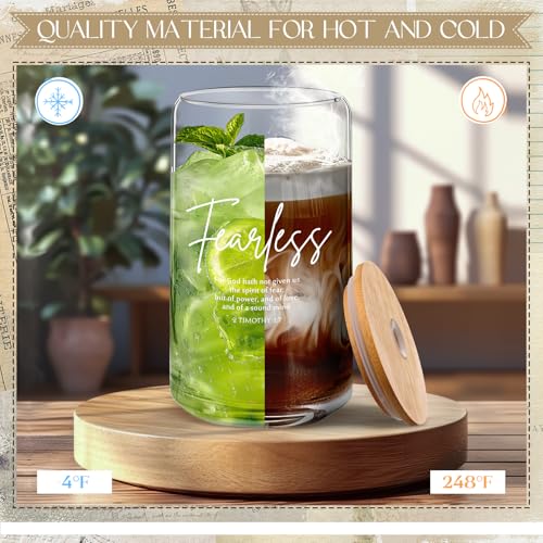 Funnymoom 12 Pcs Christian Gift Bulk 16 oz Bible Glass Cups, Classic - style: Classic