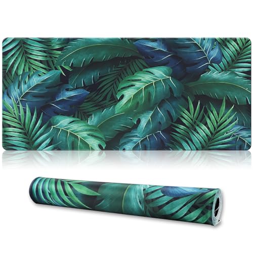 XXL Gaming Mouse Pad 35.4x15.7 Professional Large Mouse Pad & Computer Game Mouse Mat-90x40 Greenleaf - color: Greenleaf, size: 35.4L x 15.7W inches