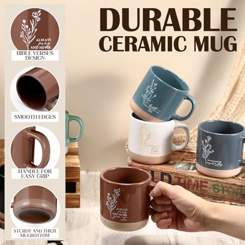 Didaey 10 Pcs Christian Gifts Bulk for Women, Religious Bible Verse Mugs - color: Neutral Color