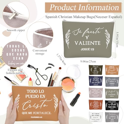 Paterr 20 Pcs Christian Tote Makeup Bag - color: Neutral Color, style: Spanish