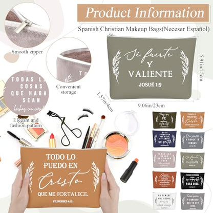 Paterr 20 Pcs Christian Tote Makeup Bag - color: Neutral Color, style: Spanish
