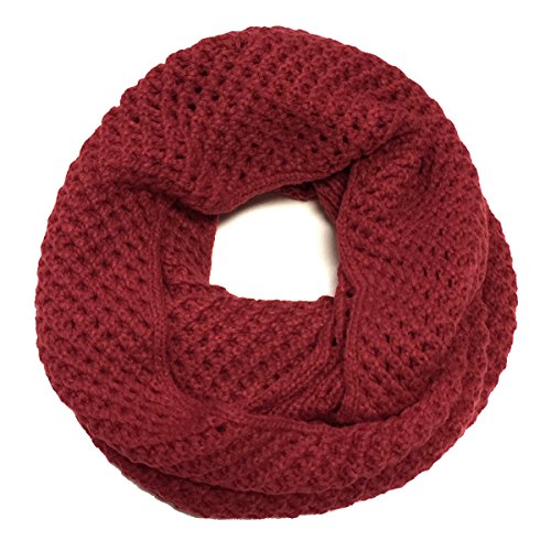 Wrapables Thick Knitted Winter Warm Infinity Scarf - color: Burgundy_1