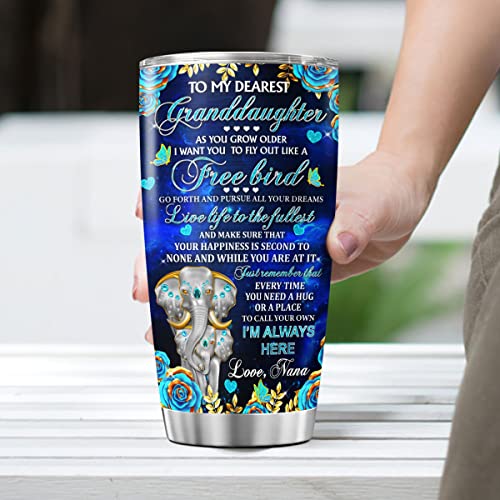 CUBICER Elephant Coffee Tumbler Jewelry Style Travel Mug With Lid Birthday Gifts For Women Friends Animal Lovers Insulated Cup Stainless Steel Tumblers Hot And Cold Inspirational Quotes - color: Elephant