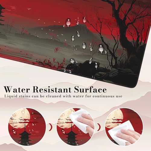 iCasso Desk Protector Mat, Large Japanese Mouse Pad, Full Moon - color: Full Moon