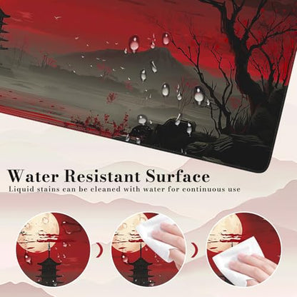 iCasso Desk Protector Mat, Large Japanese Mouse Pad, Full Moon - color: Full Moon