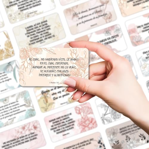 Blooming Spanish Prayer Cards: Embrace the Radiance of Nature's Blossoms with Inspirational Messages, Perfect for Cultivating Faith and Renewal in Every Season of Life - style: Blooming