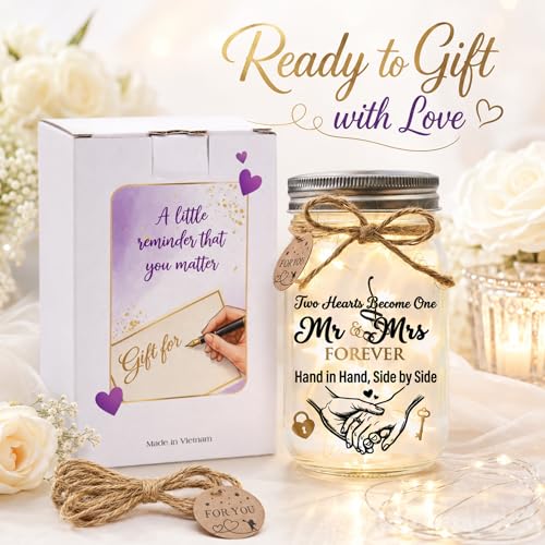 SOLMAY Wedding Gifts for Couples 2026, Mason Star Jar - color: Mason Wedding