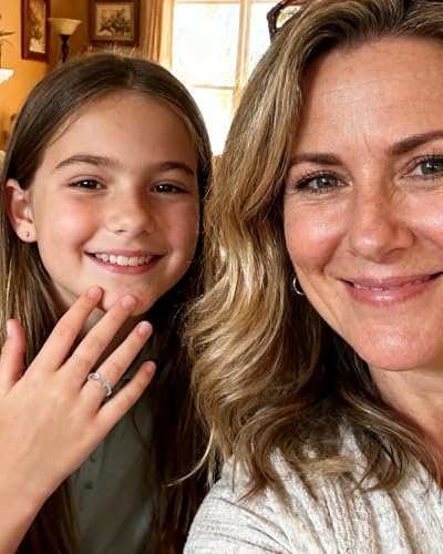 To My Daughter Ring from Mom 925 Sterling Silver Cross Ring Pray on/over/through It Rings Adjustable Anxiety Relief Rings Inspirational Cheer up Birthday Gifts for Daughter - color: A2:to my daughter ring