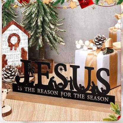 Pinkunn Metal Nativity Scene, Black Nativity Jesus Set for Christmas - style: Jesus