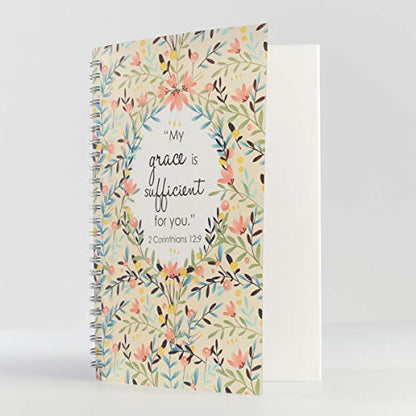 Christian Art Gifts Spiral Notebook: Love is Patient - 1 Cor. 13:4-7, Gifts for Women, Prayer Journal, Christian Journal, 128 Lined Pages w/Scripture, Soft Cover, Floral, Pink (8.5" x 5.9")