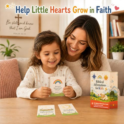 Prayer Cards for Kids, Biblical Affirmation Cards for Kids