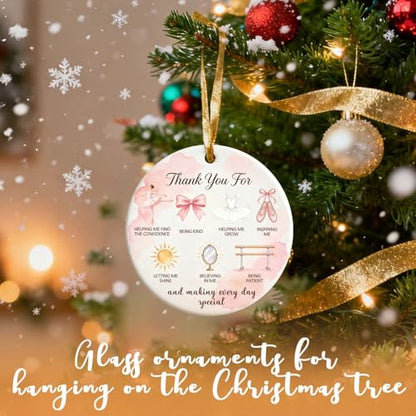 Ballet Christmas Ornaments 2026, Dance Teacher Appreciation Gifts - Thank You Gifts, Ceramic Inspirational Dance Ornament for Ballerinas Lover, Enthusiasts, Teacher Dancer Gift Ideas - color: Dance